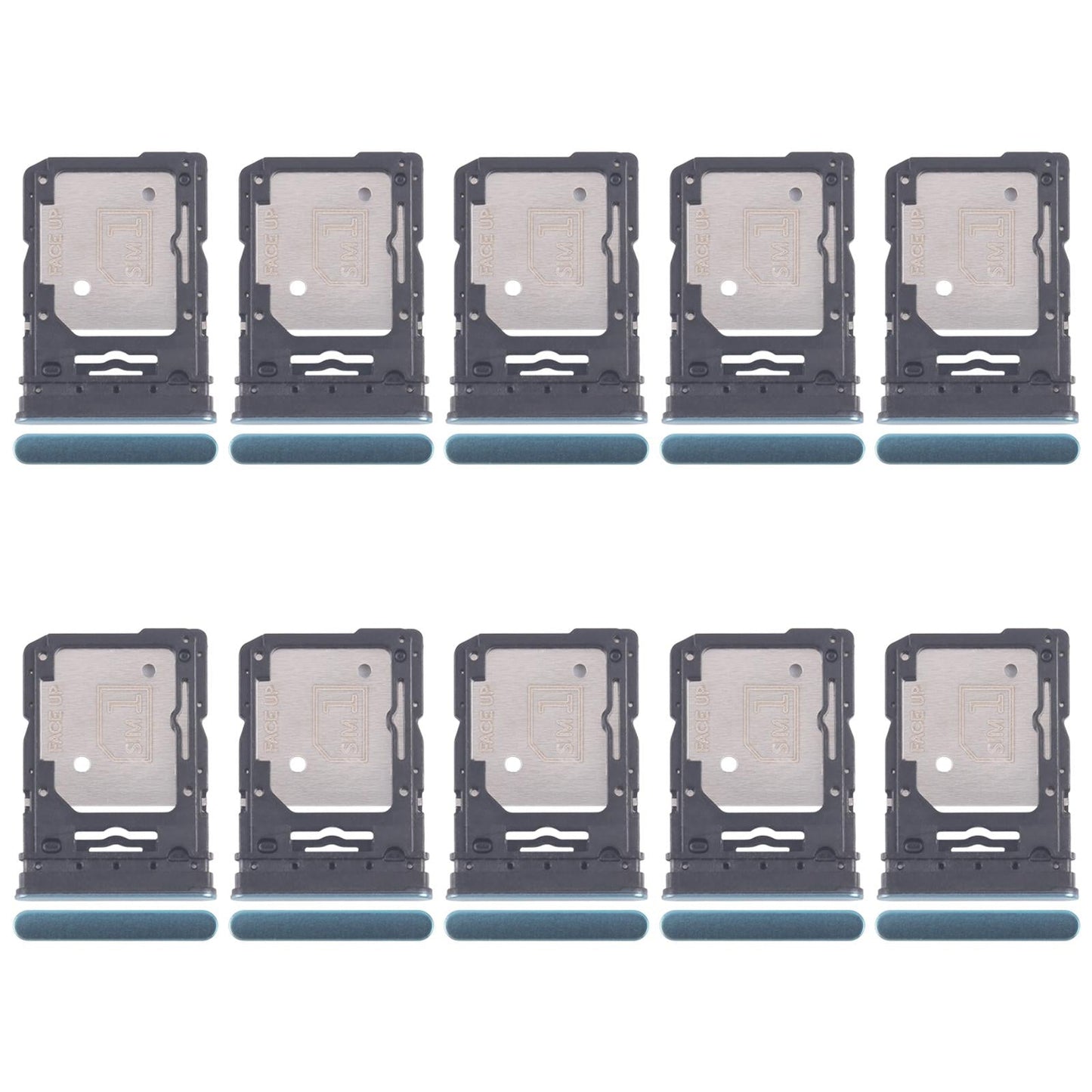For Motorola Edge 60 Fusion 10pcs Original SIM Card Tray + SIM Card Tray / Micro SD Card Tray (Green)