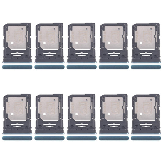 For Motorola Edge 60 Fusion 10pcs Original SIM Card Tray + SIM Card Tray / Micro SD Card Tray (Green)