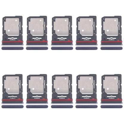 For Motorola Edge 60 Fusion 10pcs Original SIM Card Tray + SIM Card Tray / Micro SD Card Tray (Blue)