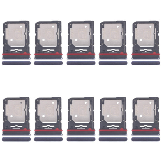 For Motorola Edge 60 Fusion 10pcs Original SIM Card Tray + SIM Card Tray / Micro SD Card Tray (Blue)