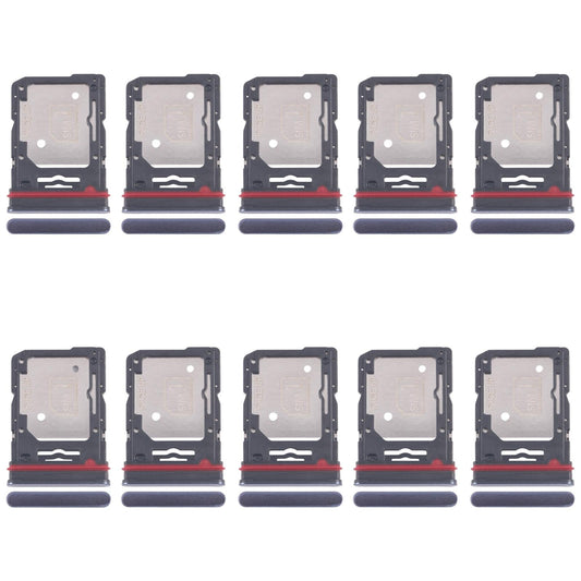 For Motorola Edge 60 Fusion 10pcs Original SIM Card Tray + SIM Card Tray / Micro SD Card Tray (Blue)