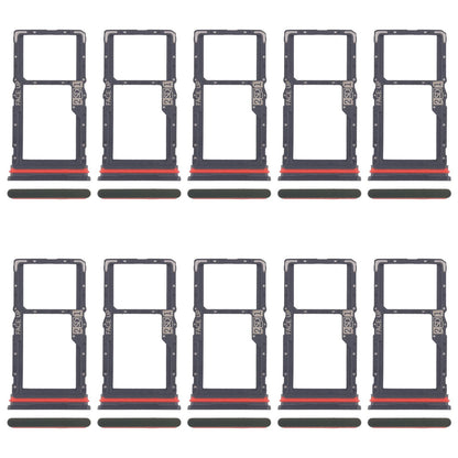 For Motorola Moto G56 10pcs Original SIM Card Tray + SIM / Micro SD Card Tray (Green)