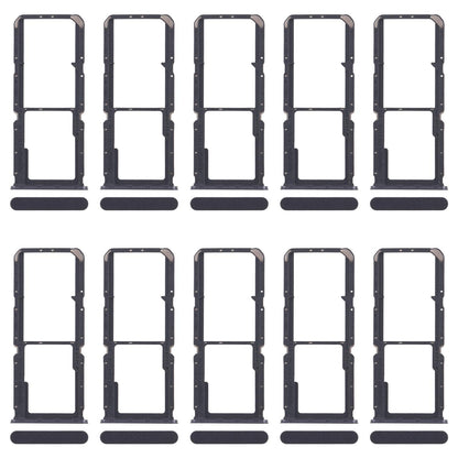 For OPPO A3x 4G CPH2641 10pcs Original SIM Card Tray + SIM Card Tray + Micro SD Card Tray (Black)