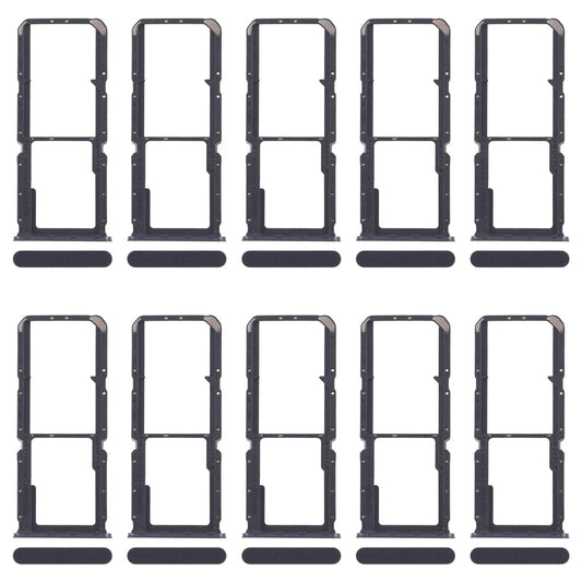 For OPPO A3x 4G CPH2641 10pcs Original SIM Card Tray + SIM Card Tray + Micro SD Card Tray (Black)