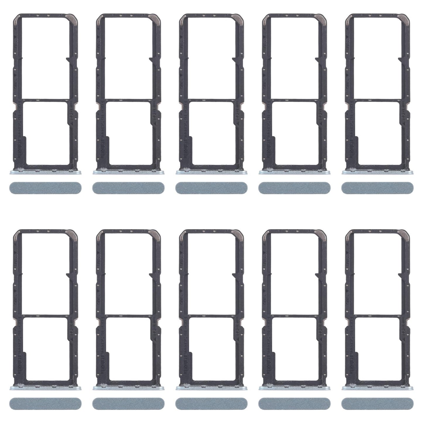 For OPPO A3x 4G CPH2641 10pcs Original SIM Card Tray + SIM Card Tray + Micro SD Card Tray (Green)