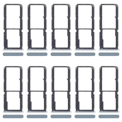 For OPPO A3x 4G CPH2641 10pcs Original SIM Card Tray + SIM Card Tray + Micro SD Card Tray (Green)