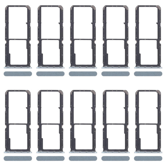For OPPO A3x 4G CPH2641 10pcs Original SIM Card Tray + SIM Card Tray + Micro SD Card Tray (Green)