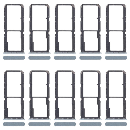 For OPPO A3x 4G CPH2641 10pcs Original SIM Card Tray + SIM Card Tray + Micro SD Card Tray (Green)