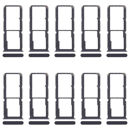 For OPPO A60 4G CPH2631 10pcs Original SIM Card Tray + SIM Card Tray + Micro SD Card Tray (Black)