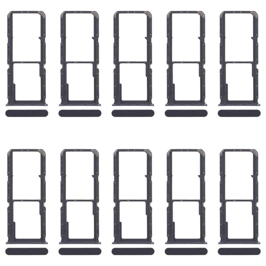 For OPPO A60 4G CPH2631 10pcs Original SIM Card Tray + SIM Card Tray + Micro SD Card Tray (Black)