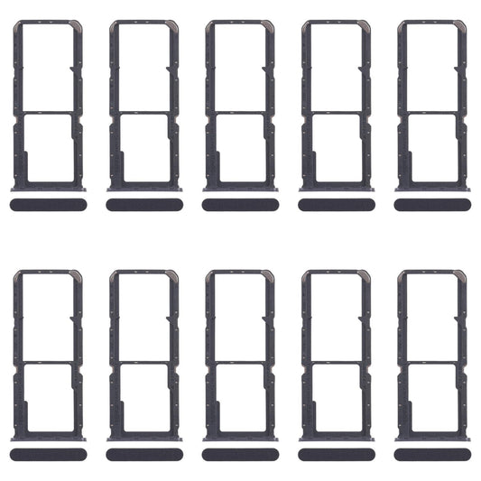 For OPPO A60 4G CPH2631 10pcs Original SIM Card Tray + SIM Card Tray + Micro SD Card Tray (Black)