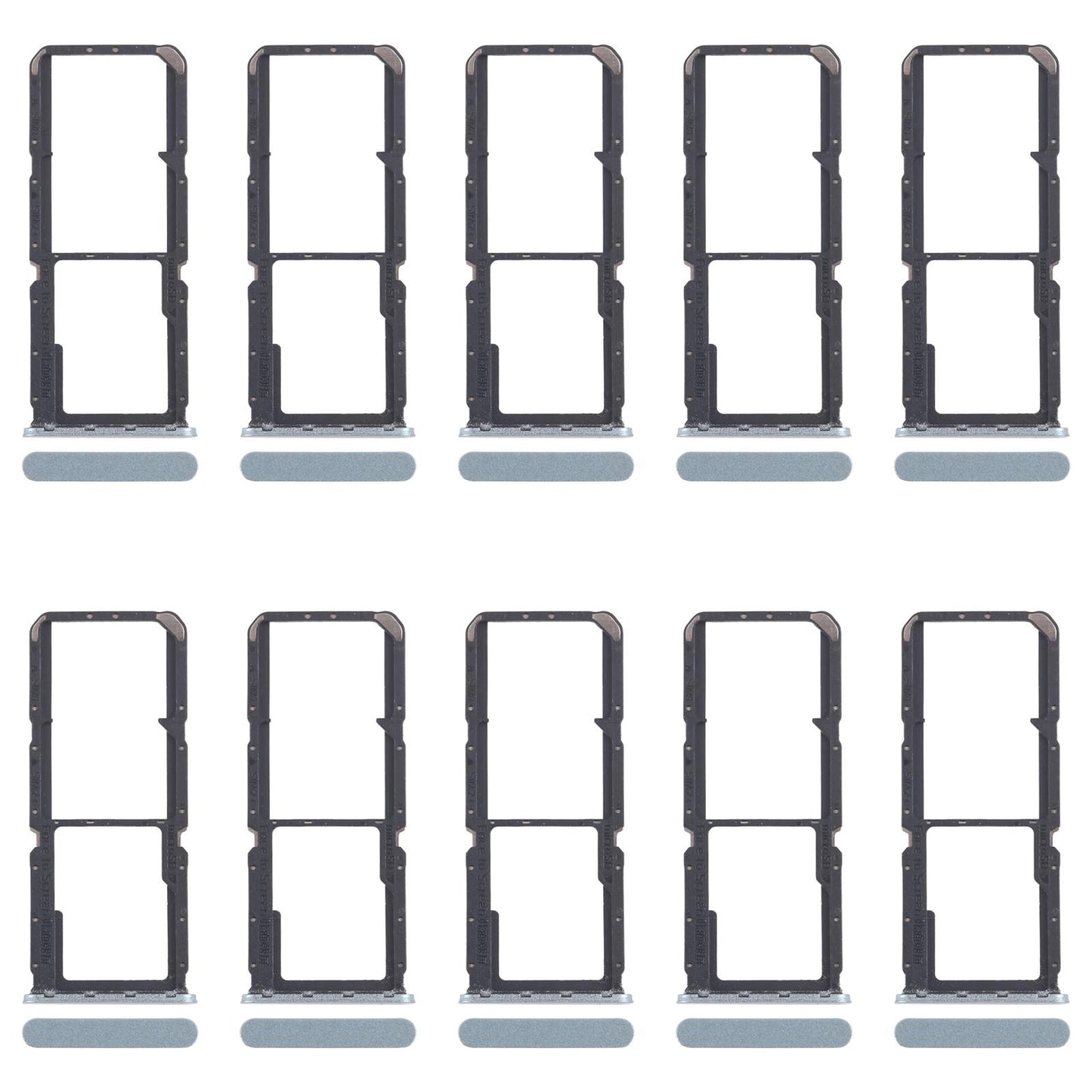 For OPPO A60 4G CPH2631 10pcs Original SIM Card Tray + SIM Card Tray + Micro SD Card Tray (Green)