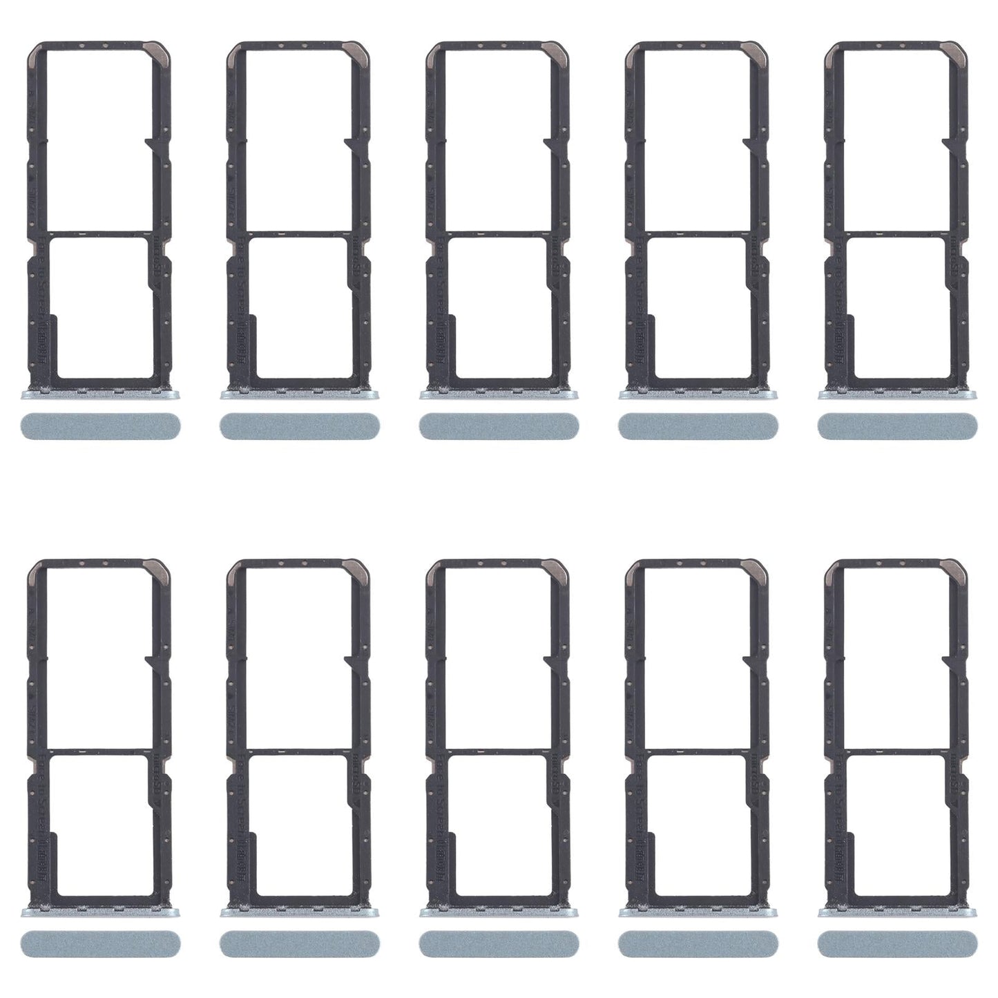For OPPO A60 4G CPH2631 10pcs Original SIM Card Tray + SIM Card Tray + Micro SD Card Tray (Green)
