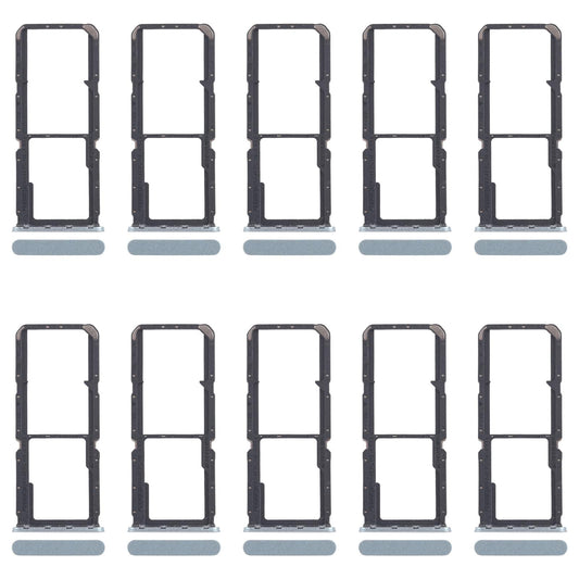For OPPO A60 4G CPH2631 10pcs Original SIM Card Tray + SIM Card Tray + Micro SD Card Tray (Green)