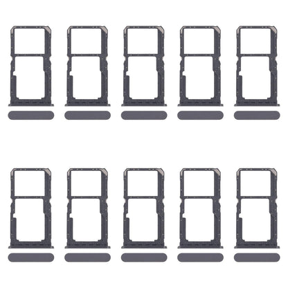 For OPPO A80 5G CPH2639 10pcs Original SIM Card Tray + SIM Card Tray / Micro SD Card Tray (Black)