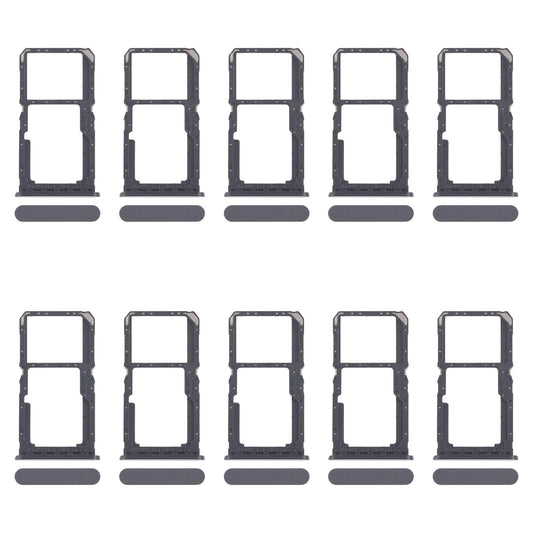 For OPPO A80 5G CPH2639 10pcs Original SIM Card Tray + SIM Card Tray / Micro SD Card Tray (Black)