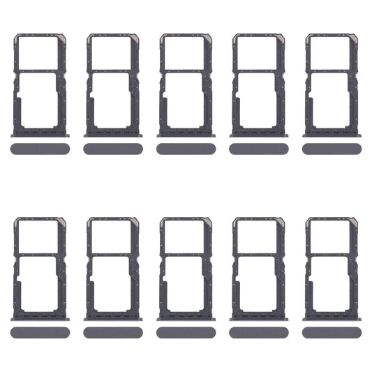 For OPPO A80 5G CPH2639 10pcs Original SIM Card Tray + SIM Card Tray / Micro SD Card Tray (Black)