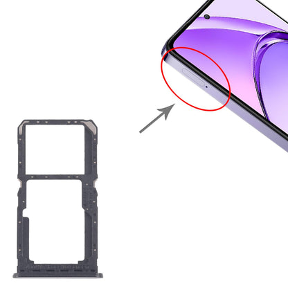 For OPPO A80 5G CPH2639 10pcs Original SIM Card Tray + SIM Card Tray / Micro SD Card Tray (Black)