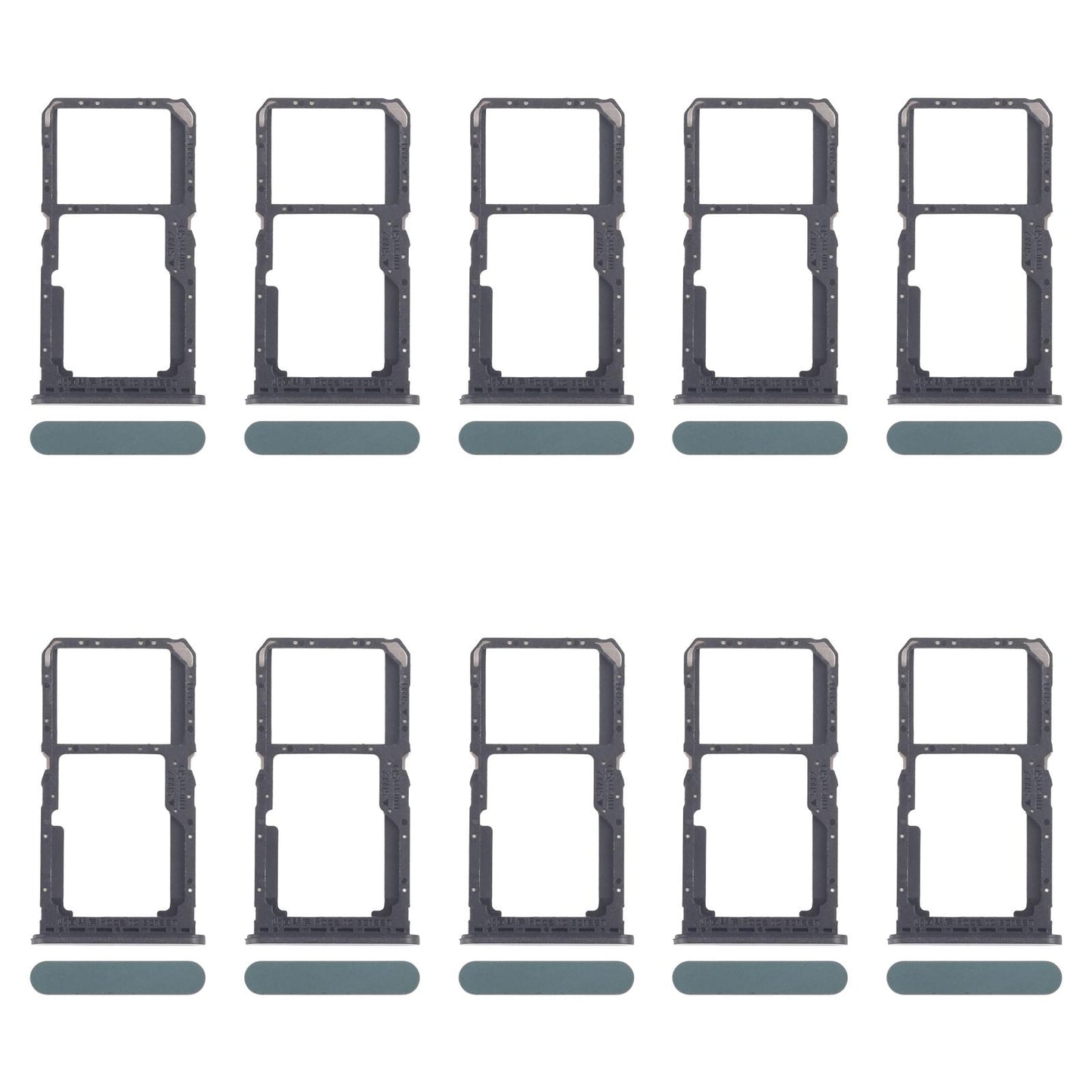 For OPPO A80 5G CPH2639 10pcs Original SIM Card Tray + SIM Card Tray / Micro SD Card Tray (Green)