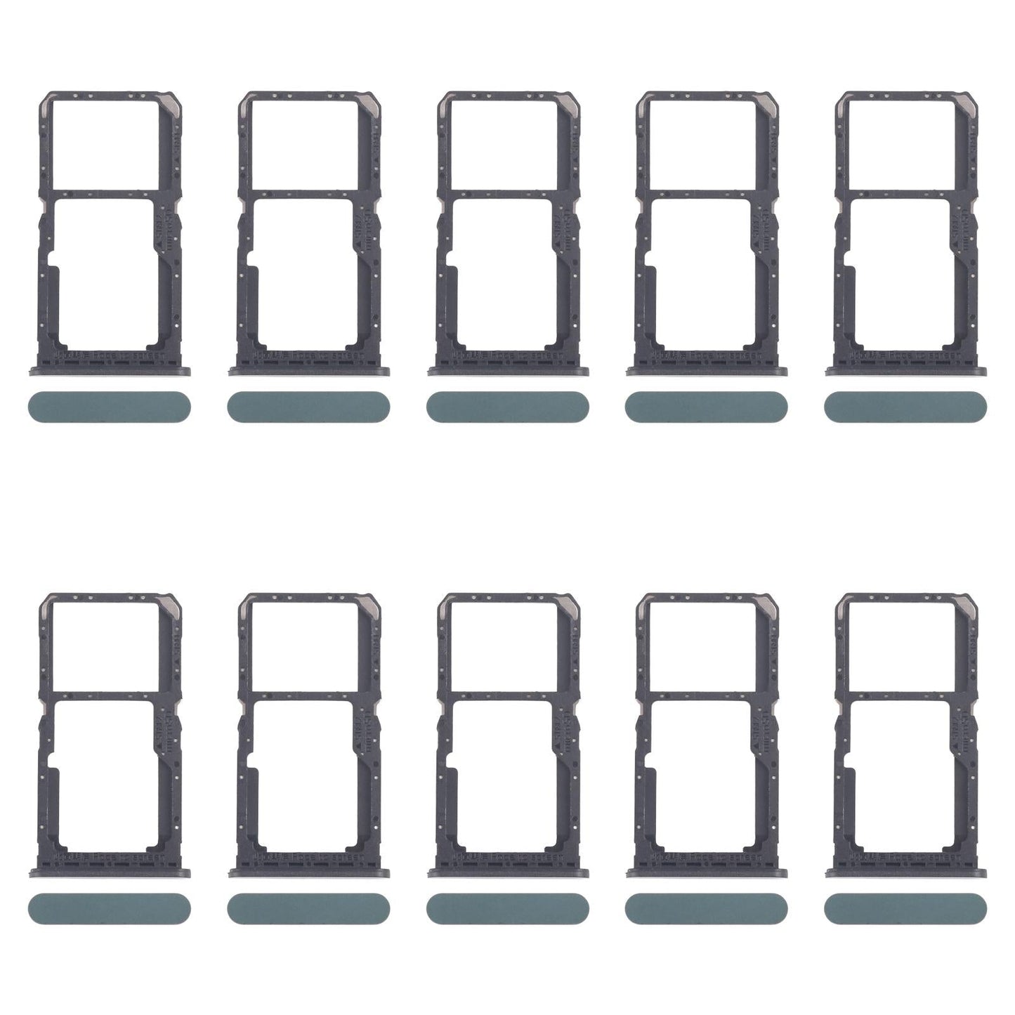 For OPPO A80 5G CPH2639 10pcs Original SIM Card Tray + SIM Card Tray / Micro SD Card Tray (Green)