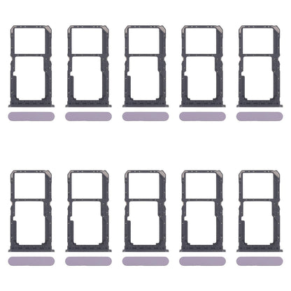 For OPPO A80 5G CPH2639 10pcs Original SIM Card Tray + SIM Card Tray / Micro SD Card Tray (Purple)