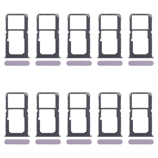 For OPPO A80 5G CPH2639 10pcs Original SIM Card Tray + SIM Card Tray / Micro SD Card Tray (Purple)