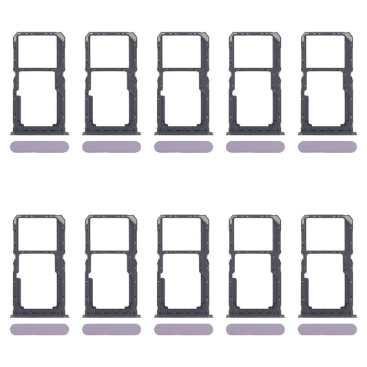For OPPO A80 5G CPH2639 10pcs Original SIM Card Tray + SIM Card Tray / Micro SD Card Tray (Purple)