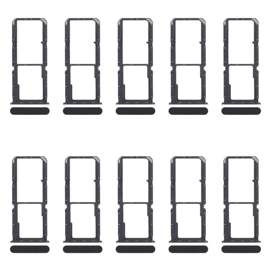 For OPPO Reno7 4G CPH2363 10pcs Original SIM Card Tray + SIM Card Tray + Micro SD Card Tray (Black)