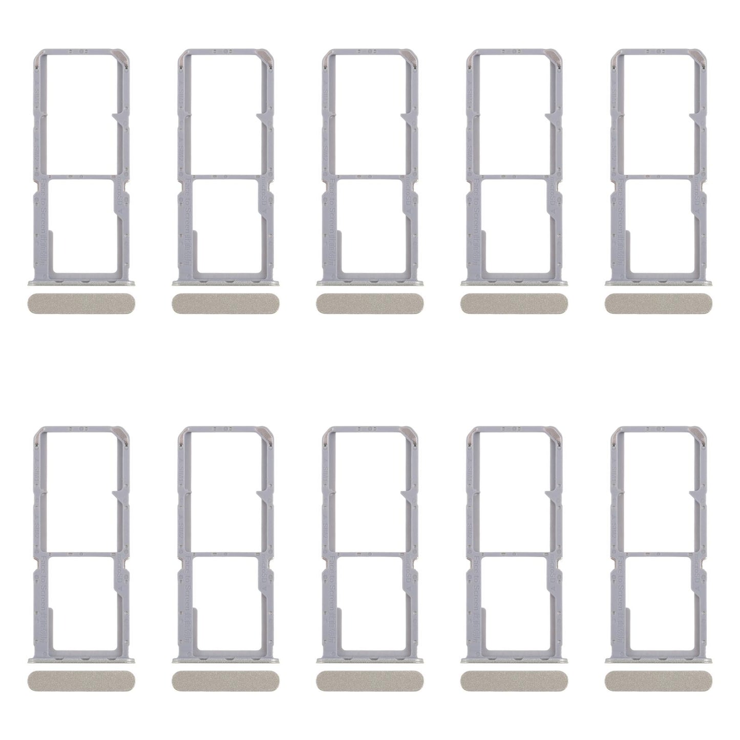 For OPPO Reno7 4G CPH2363 10pcs Original SIM Card Tray + SIM Card Tray + Micro SD Card Tray (Green)