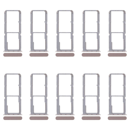 For OPPO Reno7 4G CPH2363 10pcs Original SIM Card Tray + SIM Card Tray + Micro SD Card Tray (Gold)