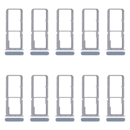 For OPPO Reno7 4G CPH2363 10pcs Original SIM Card Tray + SIM Card Tray + Micro SD Card Tray (Blue)