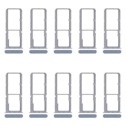 For OPPO Reno7 4G CPH2363 10pcs Original SIM Card Tray + SIM Card Tray + Micro SD Card Tray (Blue)