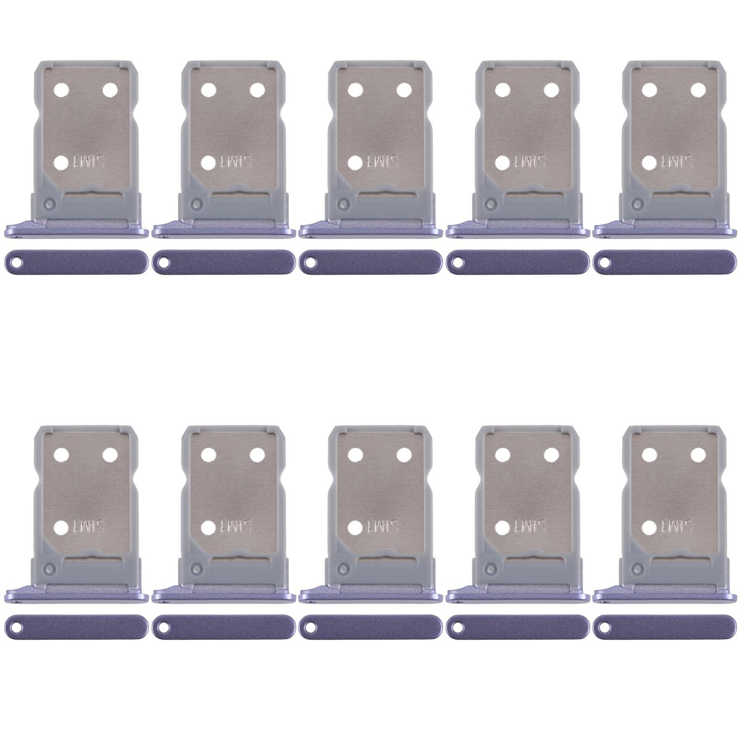 For OPPO Reno8 5G CPH2359 10pcs Original SIM Card Tray + SIM Card Tray (Purple)