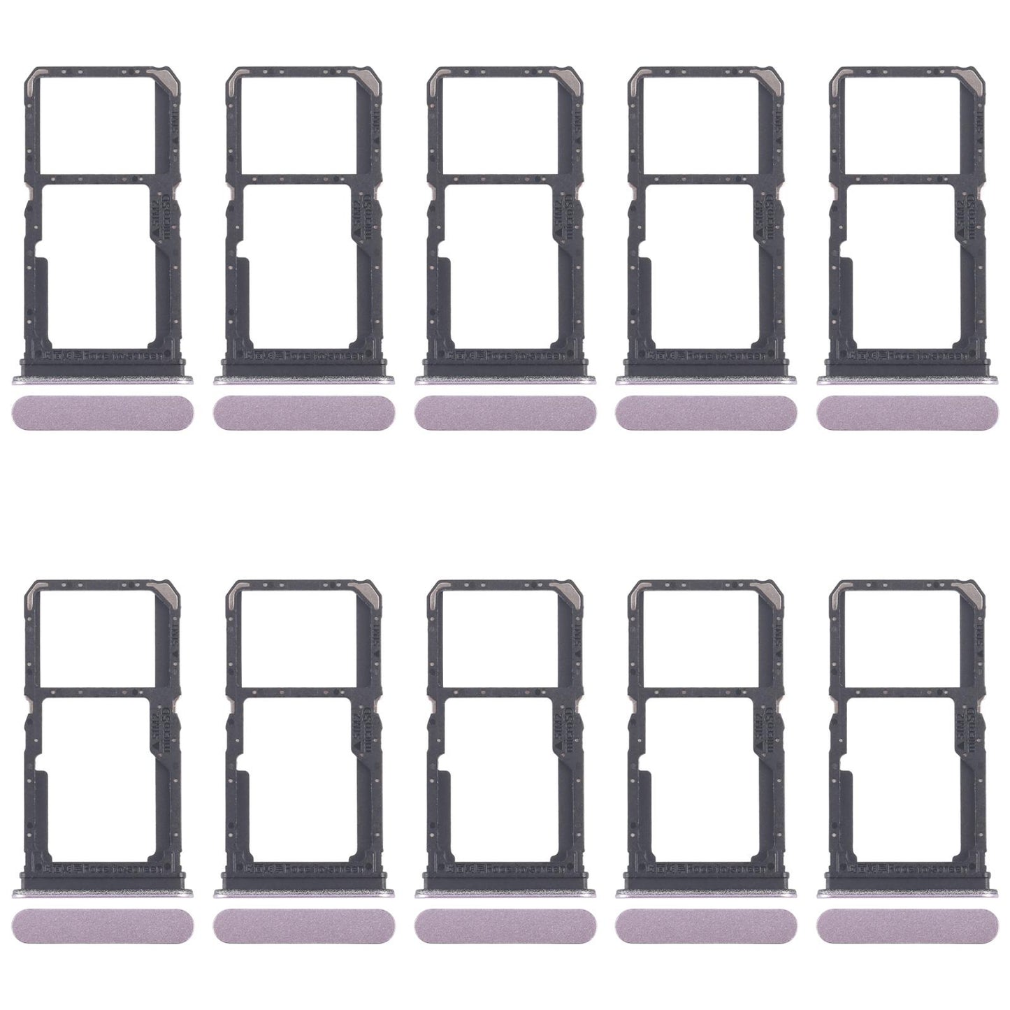 For OPPO F25 Pro 10pcs Original SIM Card Tray + SIM Card Tray / Micro SD Card Tray (Pink)