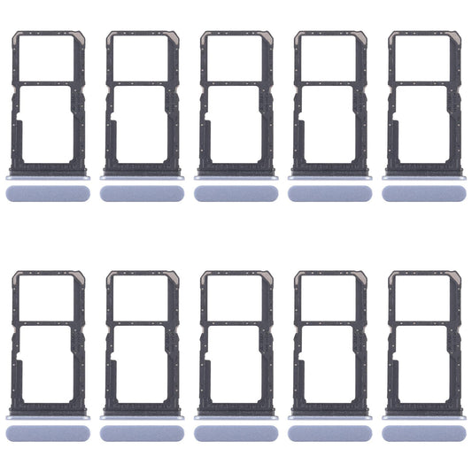 For OPPO F25 Pro 10pcs Original SIM Card Tray + SIM Card Tray / Micro SD Card Tray (Blue)