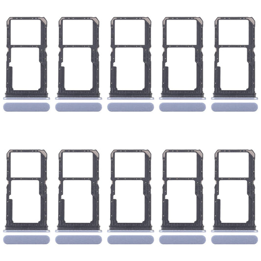 For OPPO F25 Pro 10pcs Original SIM Card Tray + SIM Card Tray / Micro SD Card Tray (Blue)
