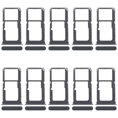 For OPPO Reno11 F CPH2603 10pcs Original SIM Card Tray + SIM Card Tray / Micro SD Card Tray (Black)