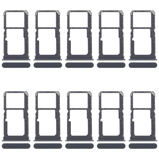 For OPPO Reno11 F CPH2603 10pcs Original SIM Card Tray + SIM Card Tray / Micro SD Card Tray (Black)