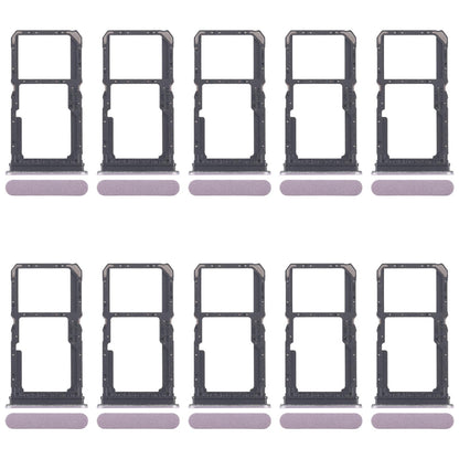 For OPPO Reno11 F CPH2603 10pcs Original SIM Card Tray + SIM Card Tray / Micro SD Card Tray (Pink)