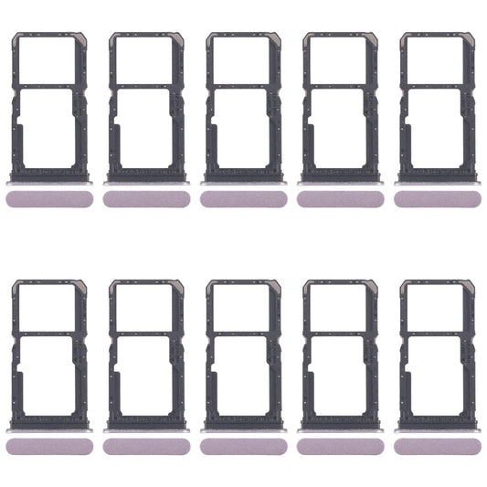 For OPPO Reno11 F CPH2603 10pcs Original SIM Card Tray + SIM Card Tray / Micro SD Card Tray (Pink)