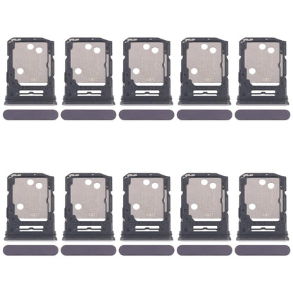 For OPPO Reno12 Pro CPH2629 10pcs Original SIM Card Tray + SIM Card Tray / Micro SD Card Tray (Black)