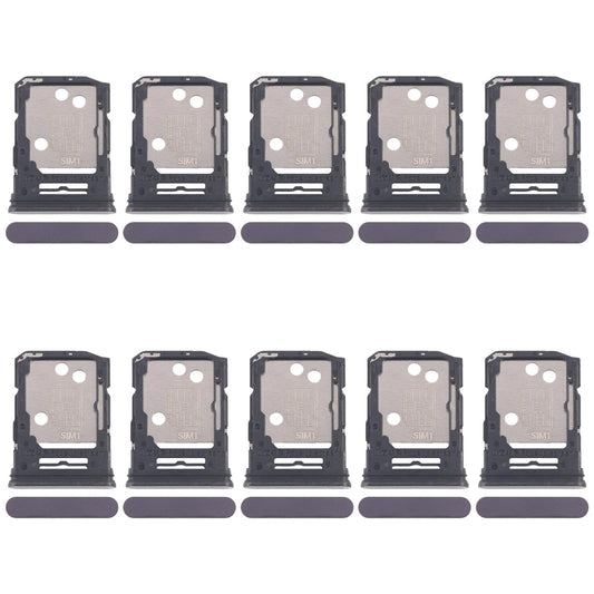 For OPPO Reno12 Pro CPH2629 10pcs Original SIM Card Tray + SIM Card Tray / Micro SD Card Tray (Black)