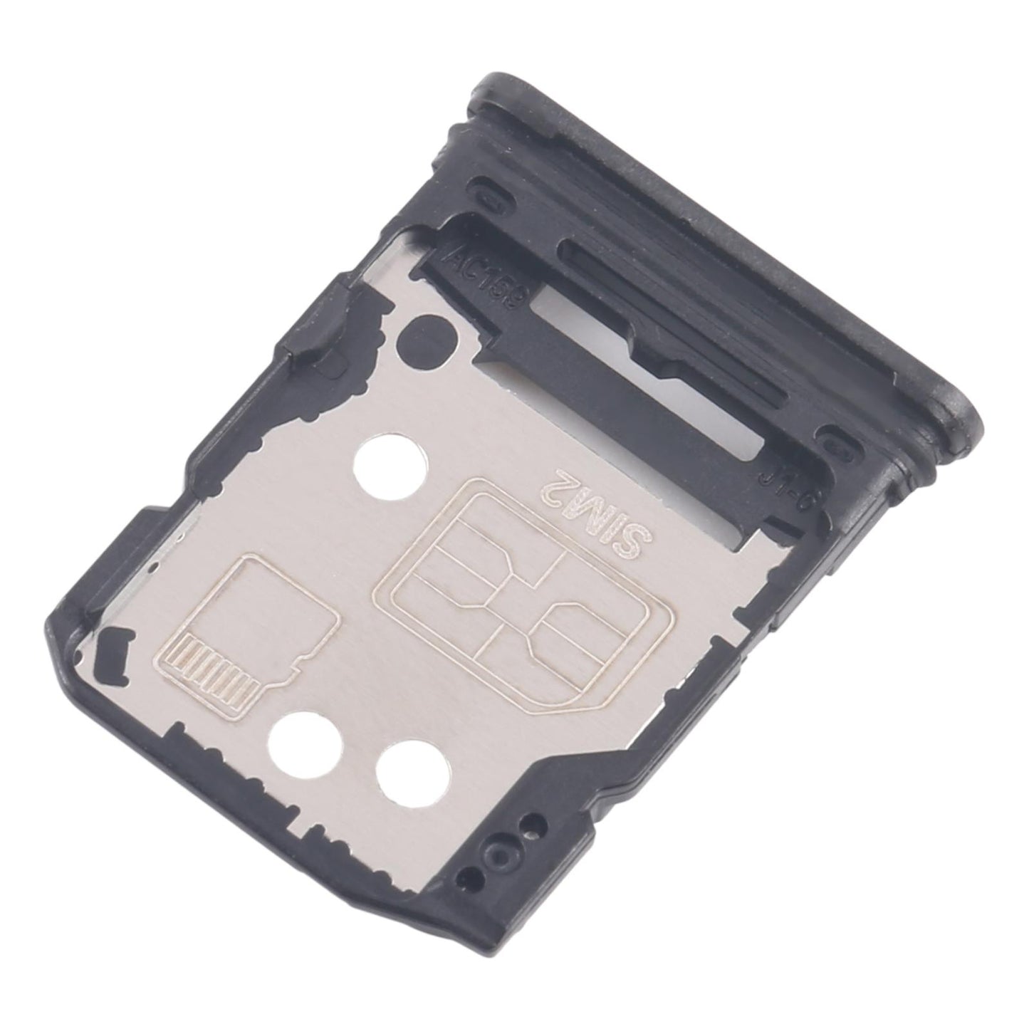 For OPPO Reno12 Pro CPH2629 10pcs Original SIM Card Tray + SIM Card Tray / Micro SD Card Tray (Black)
