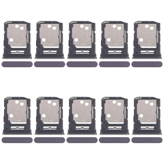 For OPPO Reno12 Pro CPH2629 10pcs Original SIM Card Tray + SIM Card Tray / Micro SD Card Tray (Black)