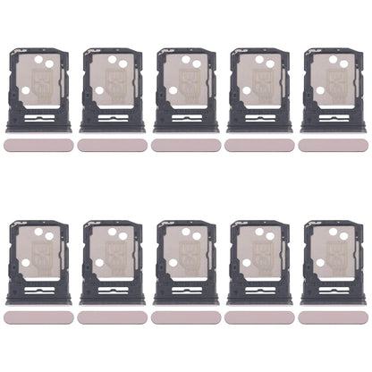 For OPPO Reno12 5G CPH2625 10pcs Original SIM Card Tray + SIM Card Tray / Micro SD Card Tray (Pink)