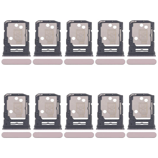 For OPPO Reno12 5G CPH2625 10pcs Original SIM Card Tray + SIM Card Tray / Micro SD Card Tray (Pink)