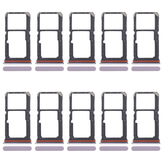 For OPPO A5 Energy 10pcs Original SIM Card Tray + SIM Card Tray / Micro SD Card Tray (Pink)