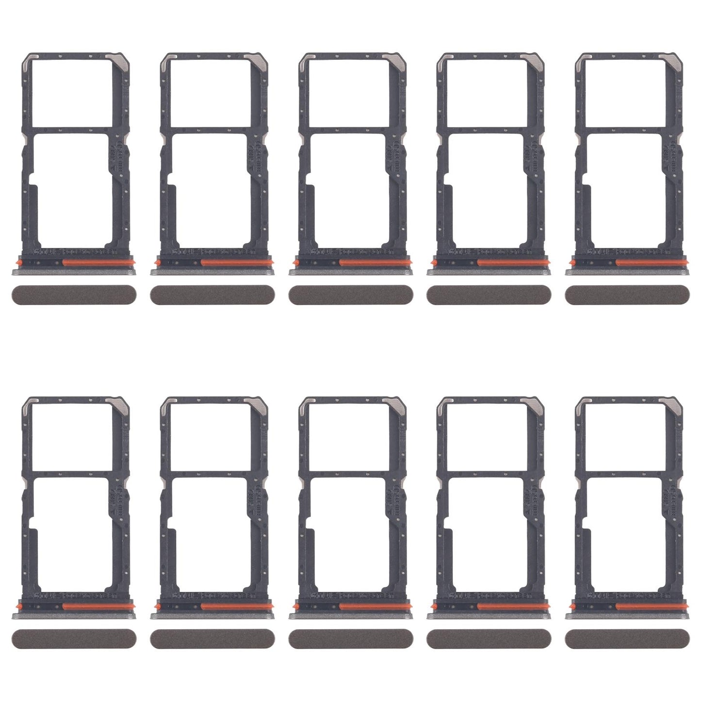 For OPPO A5 Energy 10pcs Original SIM Card Tray + SIM Card Tray / Micro SD Card Tray (Gold)