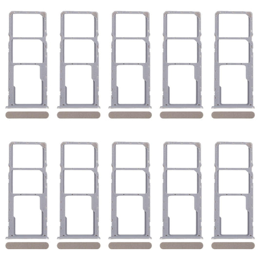 For Realme Note 50 RMX3834 10pcs Original SIM Card Tray + SIM Card Tray + Micro SD Card Tray (Gold)