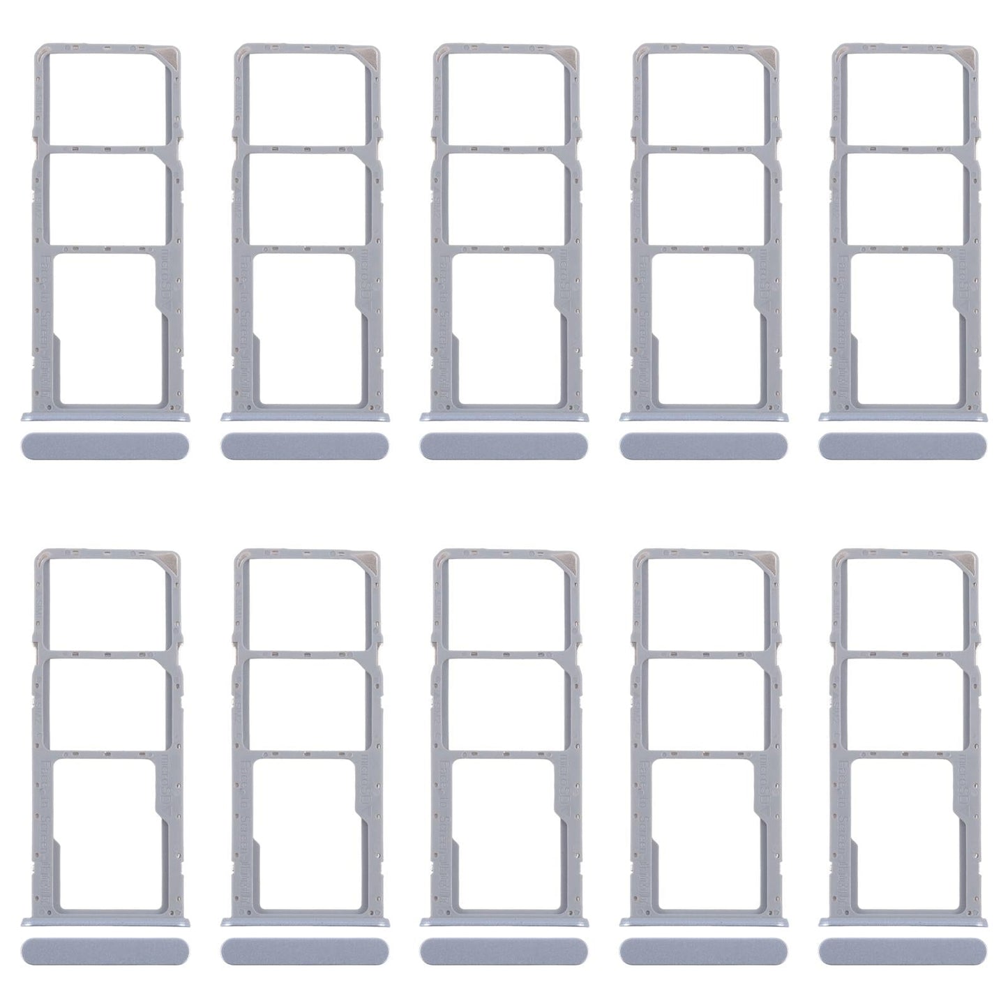 For Realme C51 RMX3830 10pcs Original SIM Card Tray + SIM Card Tray + Micro SD Card Tray (Pink)